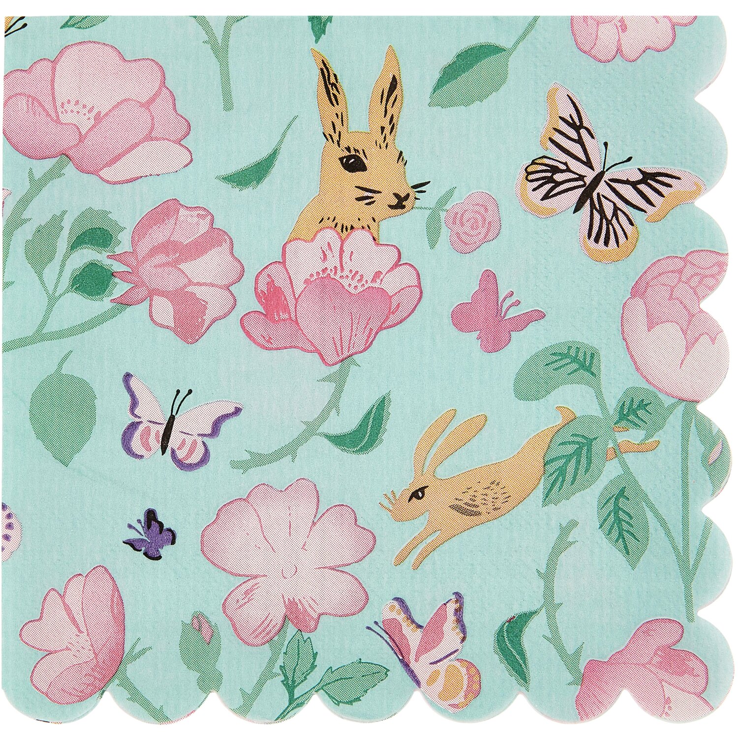 Servietten Frühlingswiese zeigen ein lebendiges Blumenmuster, ideal für Frühlingsfeste, von Rico Design, 32x31,5cm, 20 Stück.