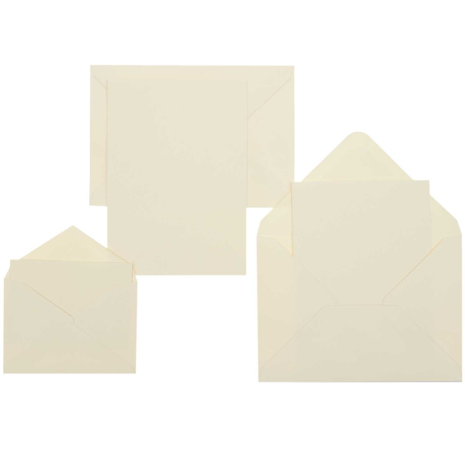 Paper Poetry Kartenset Basic elfenbein A7/C7 30-teilig von Rico Design