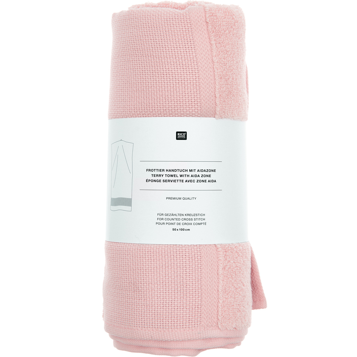 Serviette de bain 50x100cm, GOTS Couleur Rose from Rico Design Handtuch, 50x100cm, GOTS: Weiches, rosa Handtuch von Rico Design, ideal für Badezimmer.