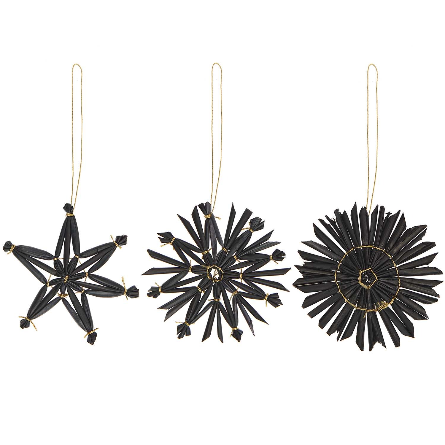 Strohstern-Set 6x6cm 9-teilig Farbe Schwarz von Rico Design Strohstern-Set 6x6cm: Neunteiliges Set schwarzer Strohsterne von Rico Design, ideal für festliche Dekorationen.