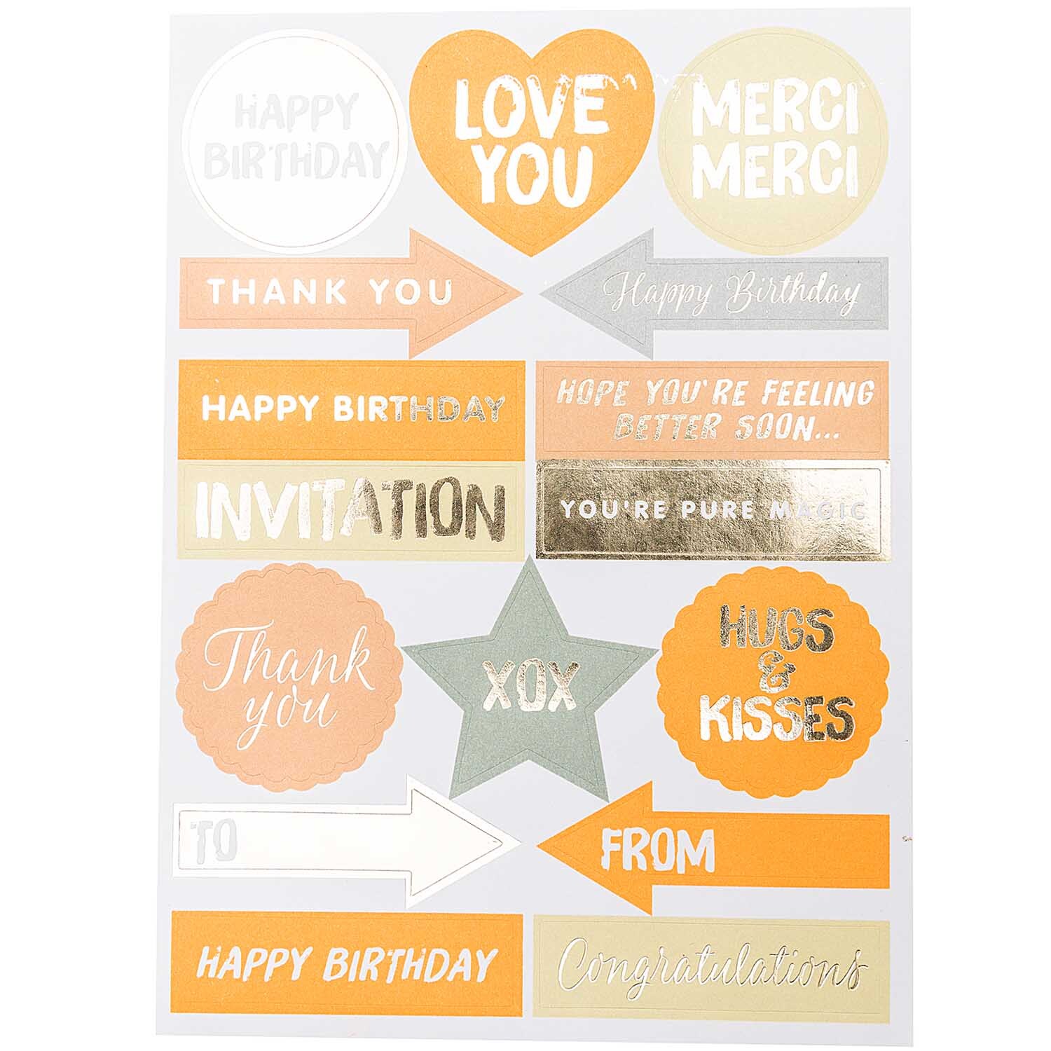 Paper Poetry Grußkartenset Crafted Nature blau von Rico Design Paper Poetry Grußkartenset Crafted Nature blau mit verschiedenen Aufklebern in Orange und Gold für Anlässe wie Geburtstag und Dankesbotschaften.