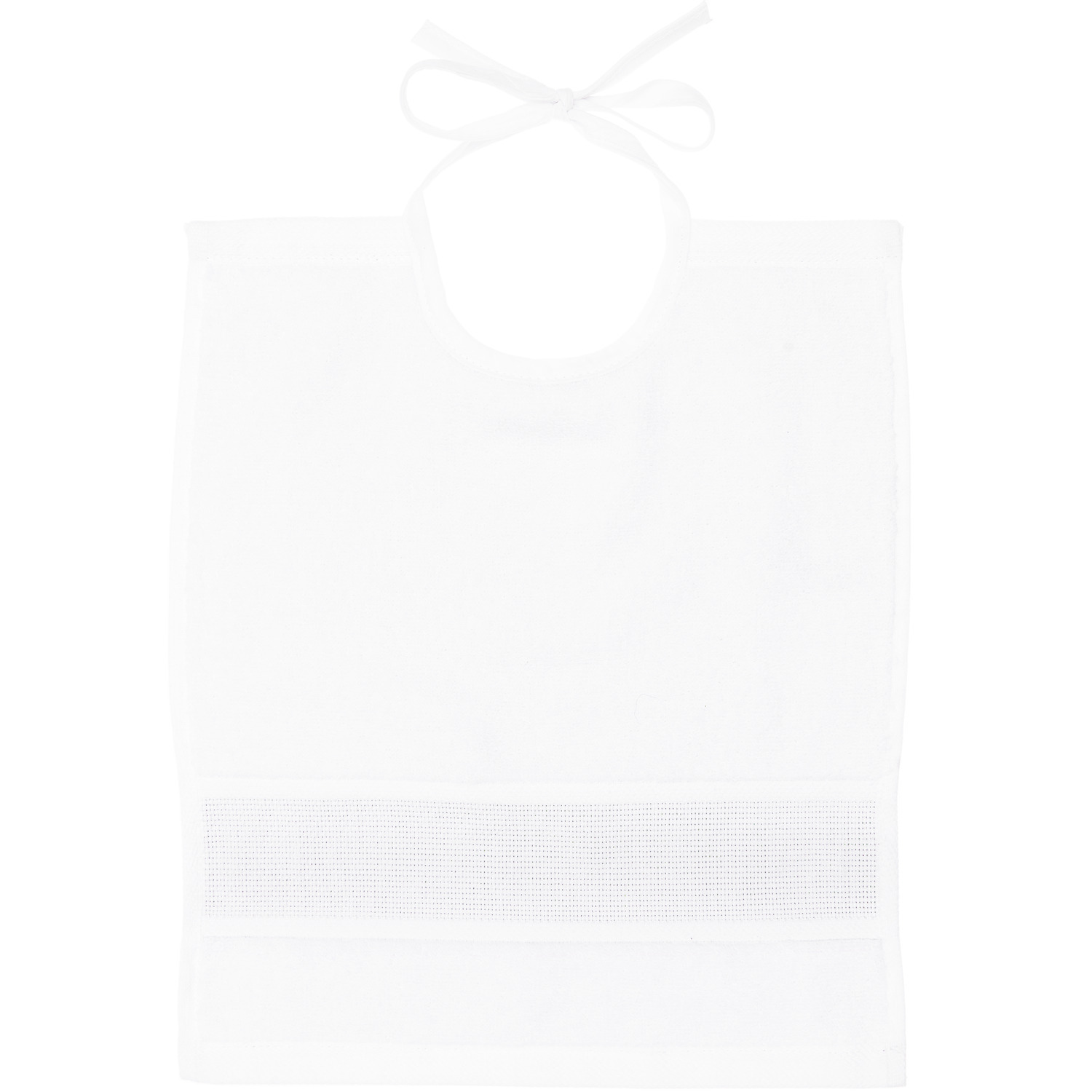 Bavoir 30x34cm, GOTS Couleur Blanc from Rico Design Lätzchen, 30x34cm, GOTS: Weißes Lätzchen von Rico Design mit Bindeband, ideal für Babys.