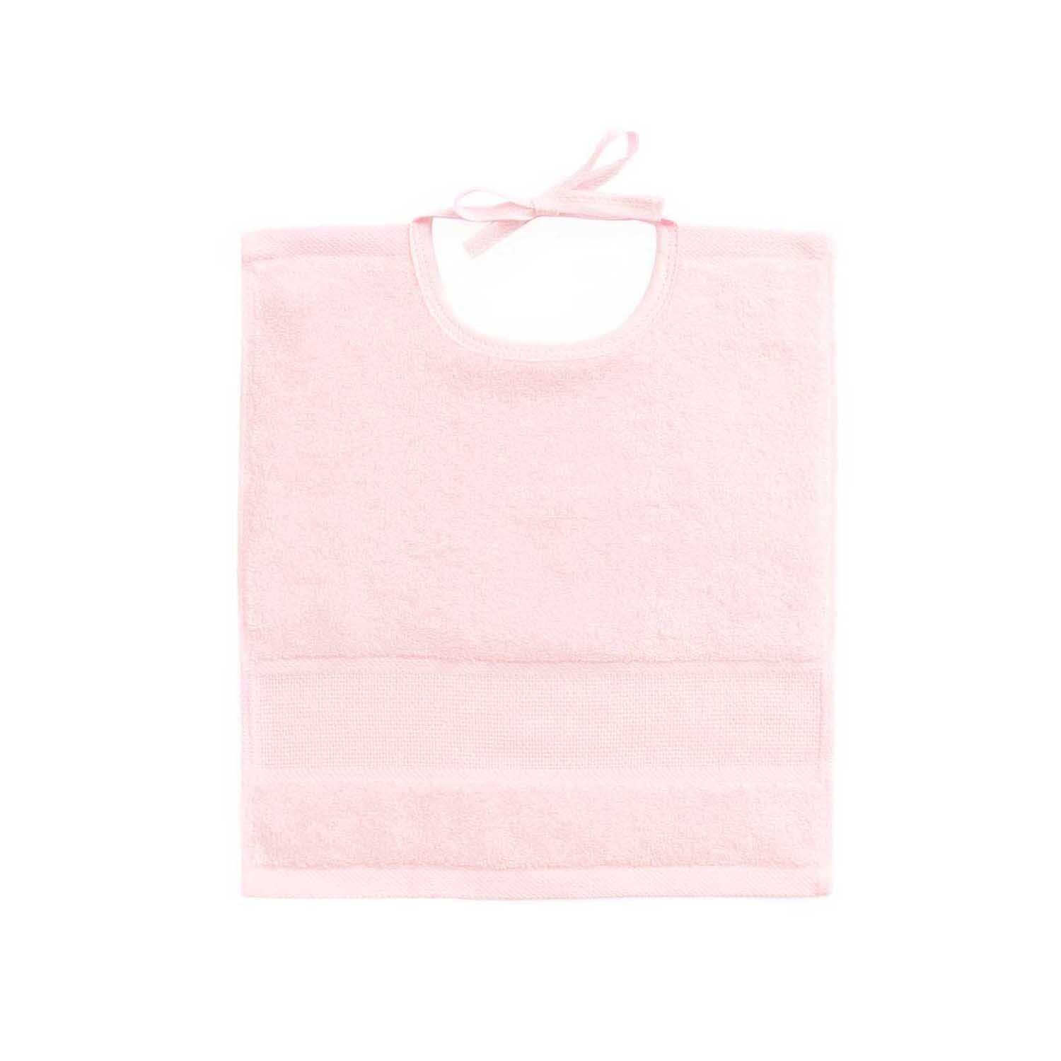 Bavoir 30x34cm Couleur Rose from Rico Design Lätzchen 30x34cm von Rico Design in zartem Rosa, ideal für Babys, mit praktischen Bändern zum Binden.