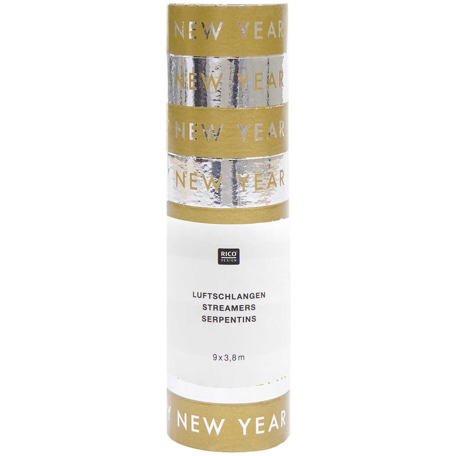 Luftschlangen Happy New Year 3,8m von Rico Design