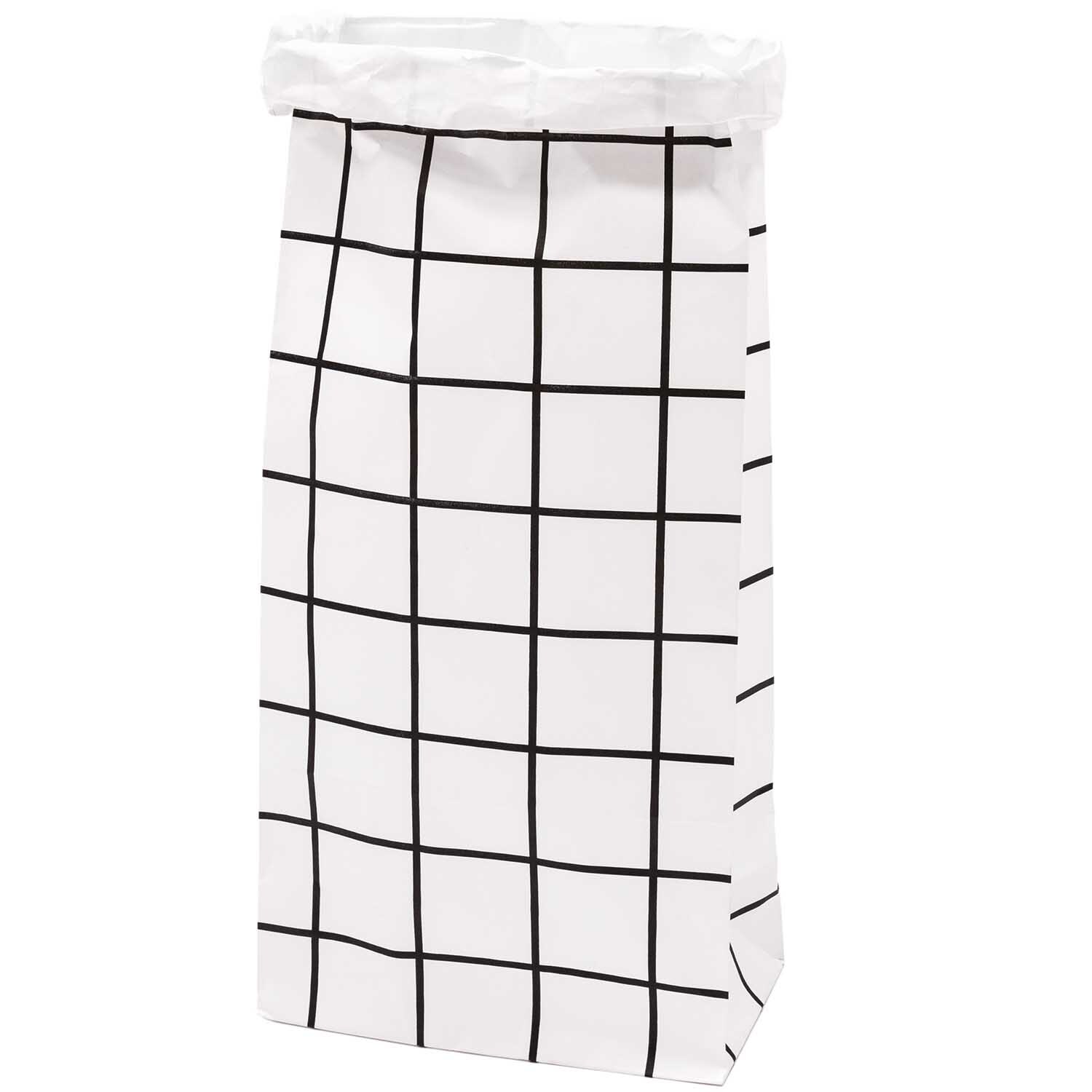 Paper Poetry Maxi-Blockbodenbeutel XL Karo 76x32x18cm 1 Stück Farbe Schwarz-Weiß von Rico Design Paper Poetry Maxi-Blockbodenbeutel XL mit Karo-Muster in Schwarz-Weiß, 76x32x18cm, 1 Stück.