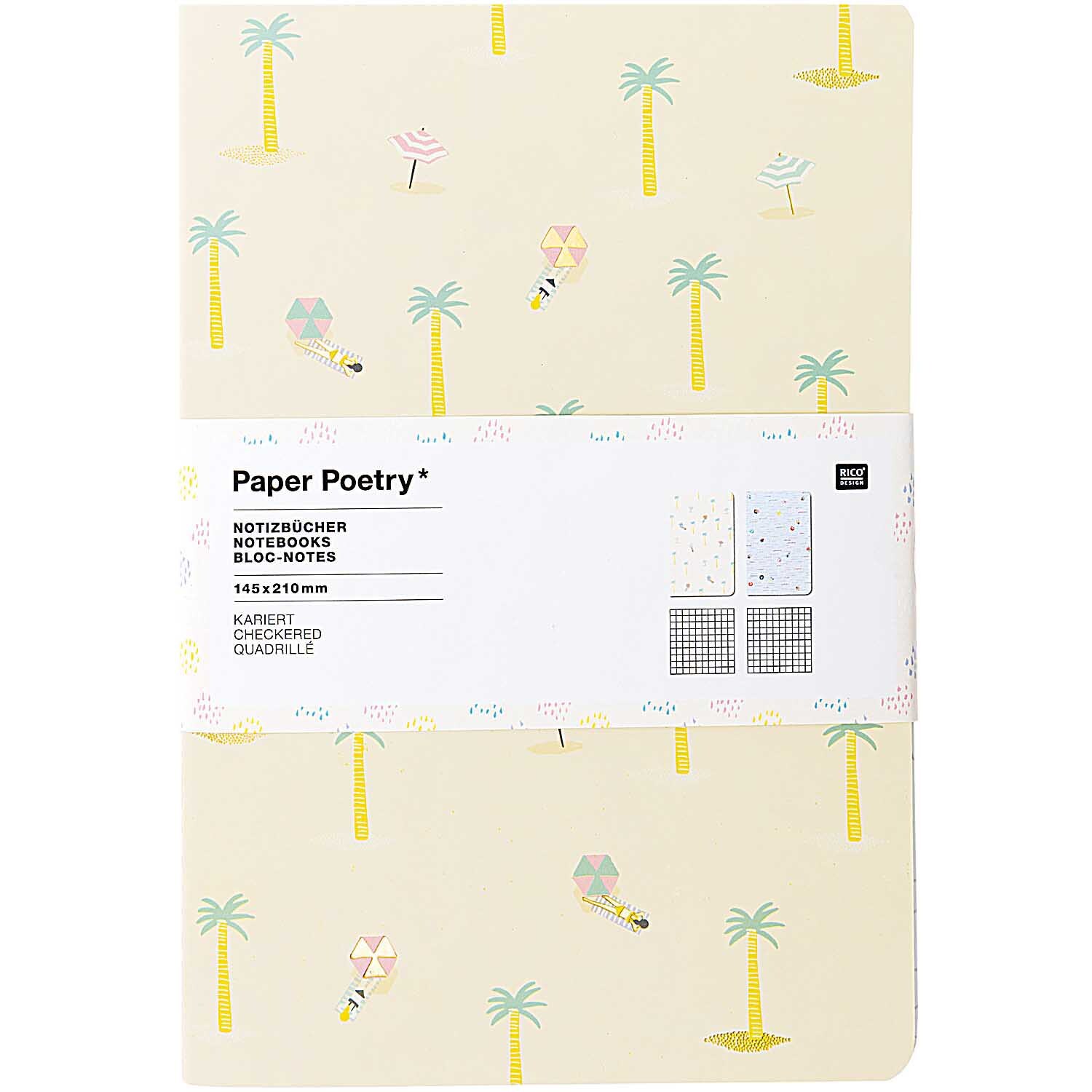 Paper Poetry Notizbücher Maritim A5 40 Seiten 2 Stück von Rico Design