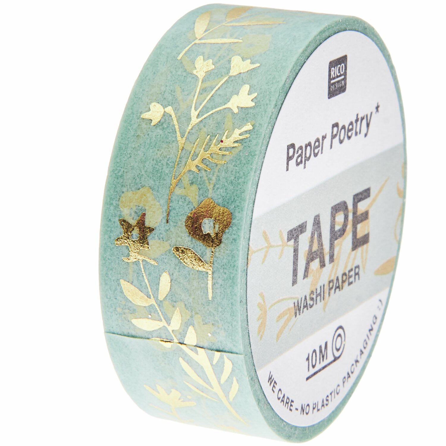 Paper Poetry Tape Bunny Hop Streublumen mint 1,5cm 10m von Rico Design