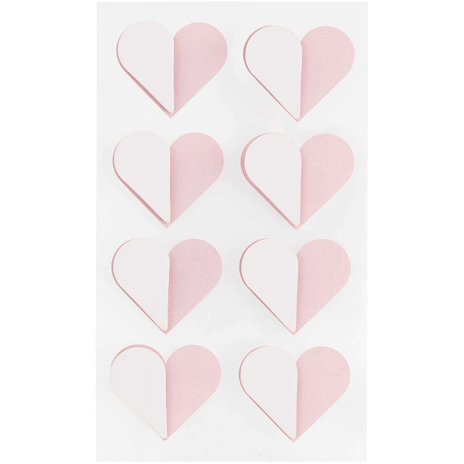 Paper Poetry Wabenpapiersticker Herzen 1 Blatt Farbe Rosa von Rico Design Paper Poetry Wabenpapiersticker Herzen von Rico Design in Rosa, zeigen acht stilisierte Herzen auf einem Blatt.