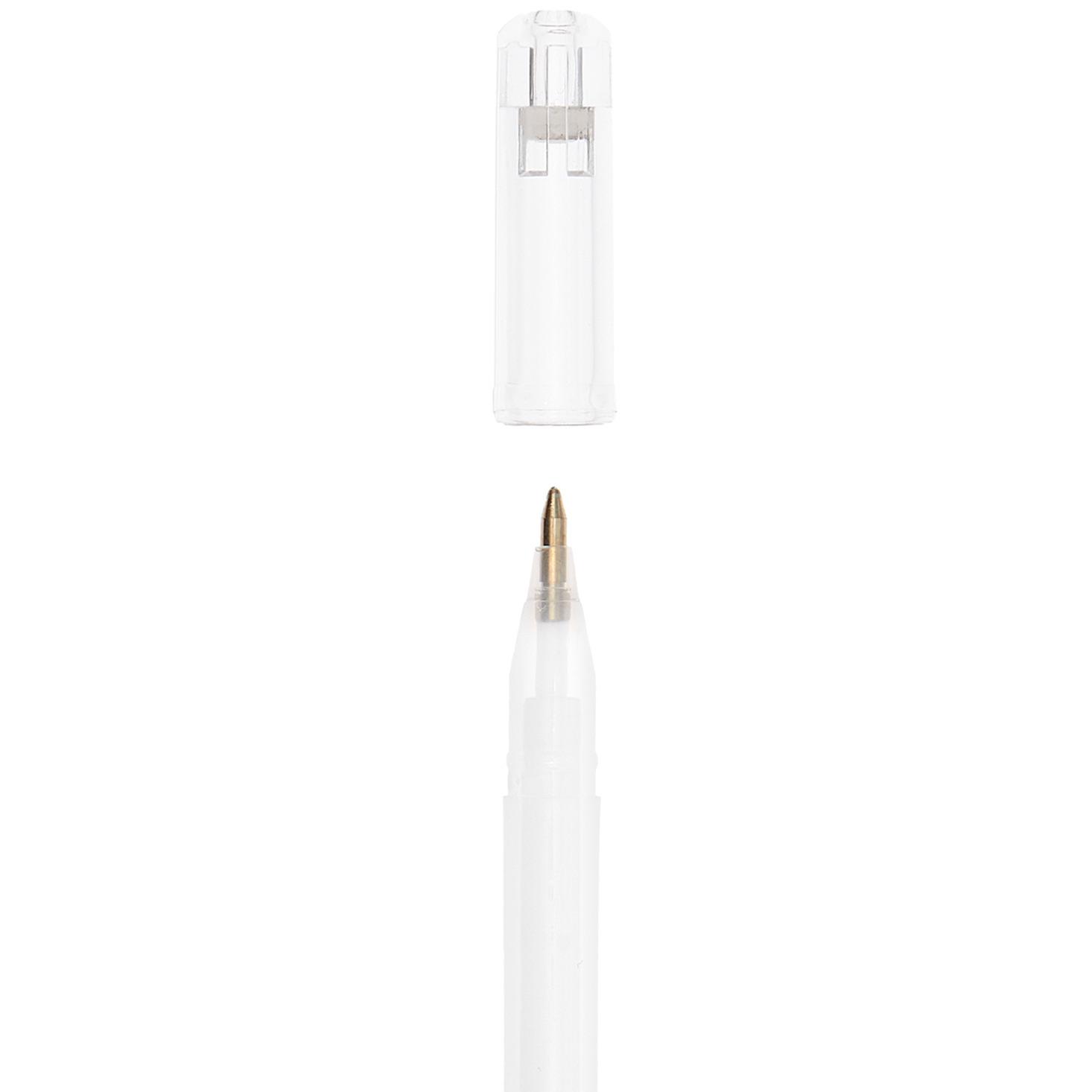 Gel pen pastel 0.8mm colour White from Rico Design Gelstift Pastell 0,8mm von Rico Design in Weiß, mit abnehmbarem Deckel und feiner Spitze. Ideal für präzises Schreiben und Zeichnen.