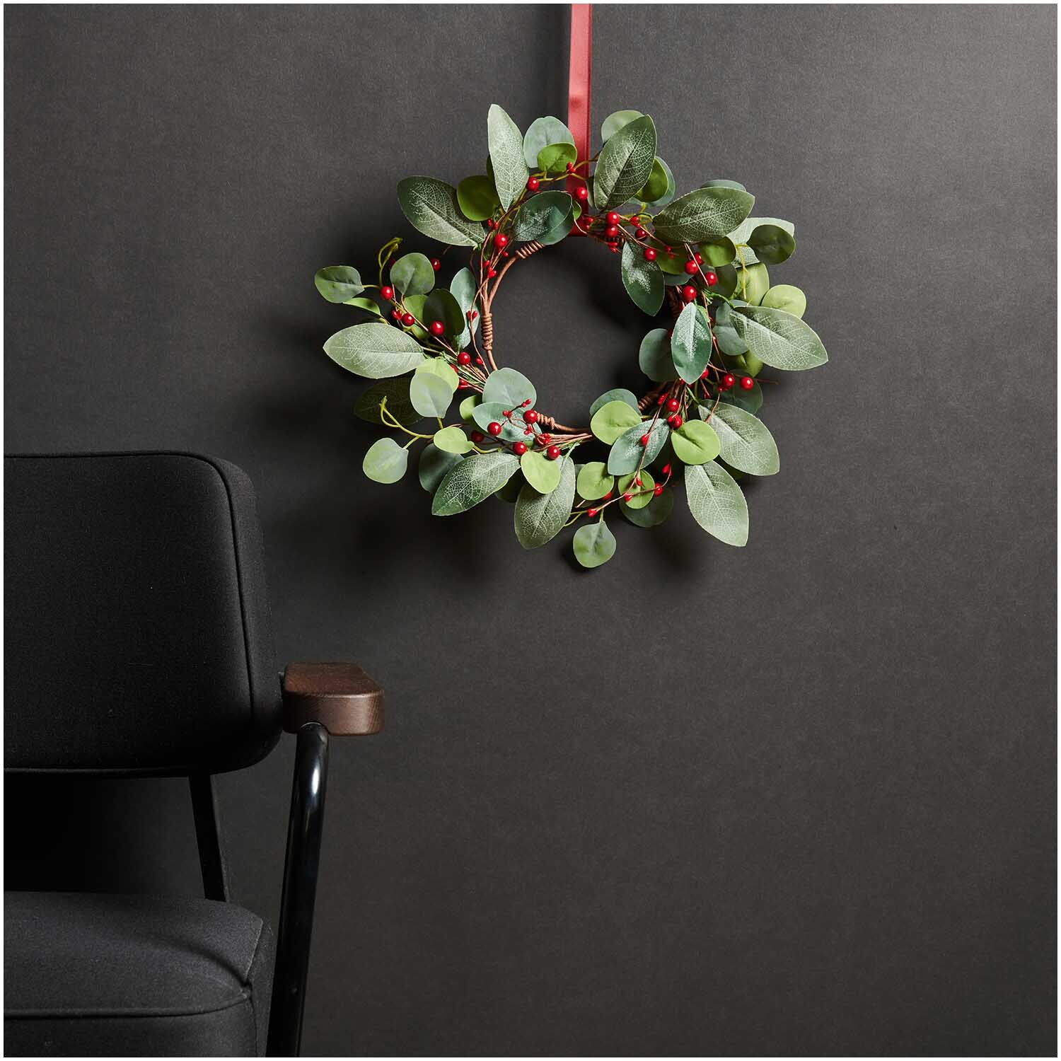 Kranz mit Blättern und Beeren 16,5cm von Rico Design