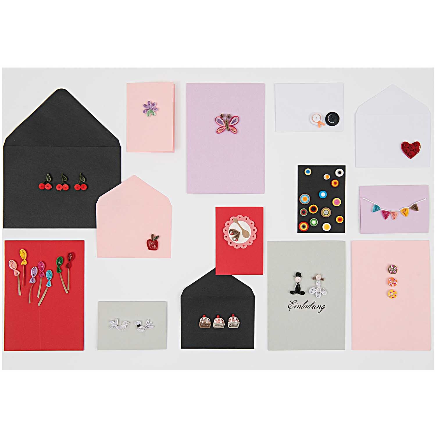 Paper Poetry Kartenset Basic B6 36-teilig von Rico Design Paper Poetry Kartenset Basic B6 von Rico Design, 36-teilig, zeigt bunte Karten und Umschläge mit dekorativen Motiven.