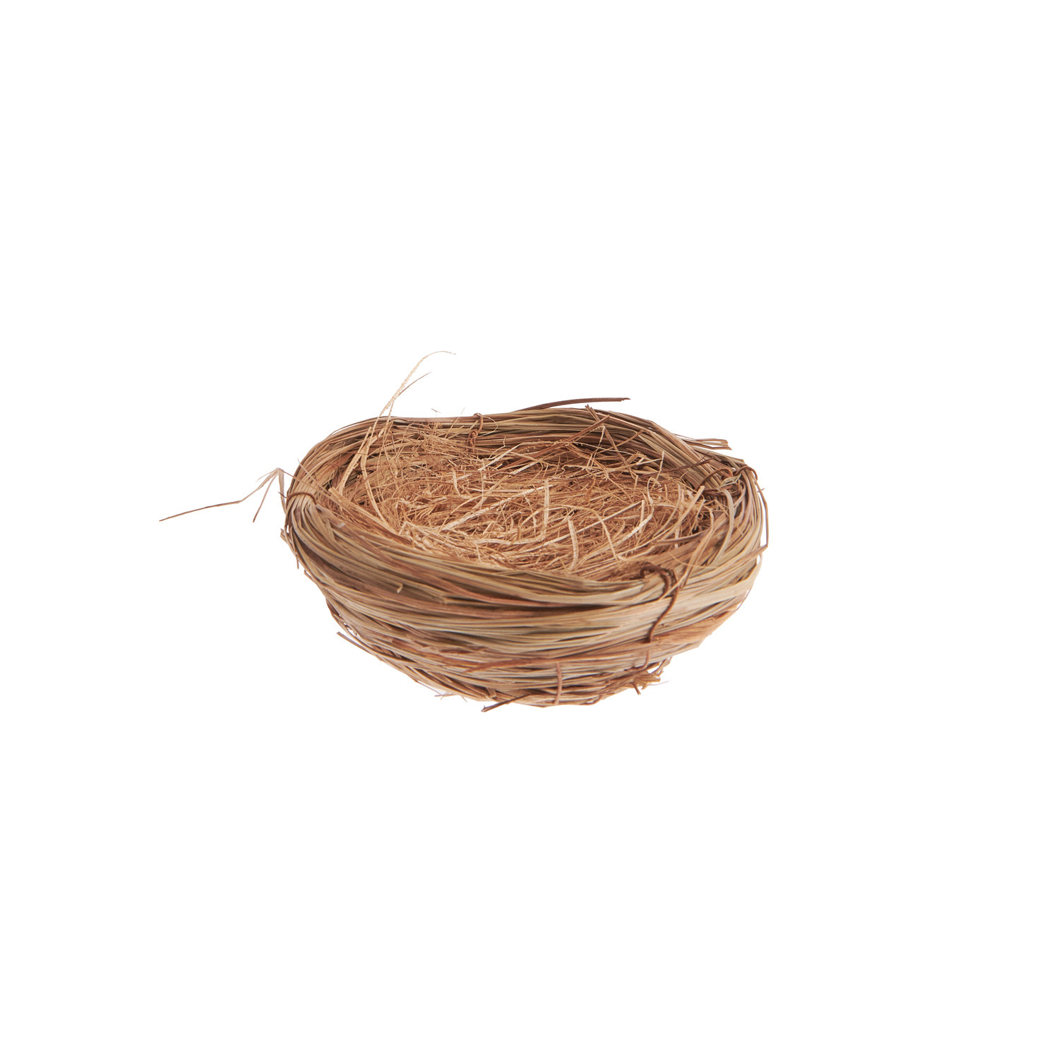 Naturnest mit Gras von Rico Design: Ein rundes, natürliches Nest aus braunem Gras, ideal für Dekorationen.
