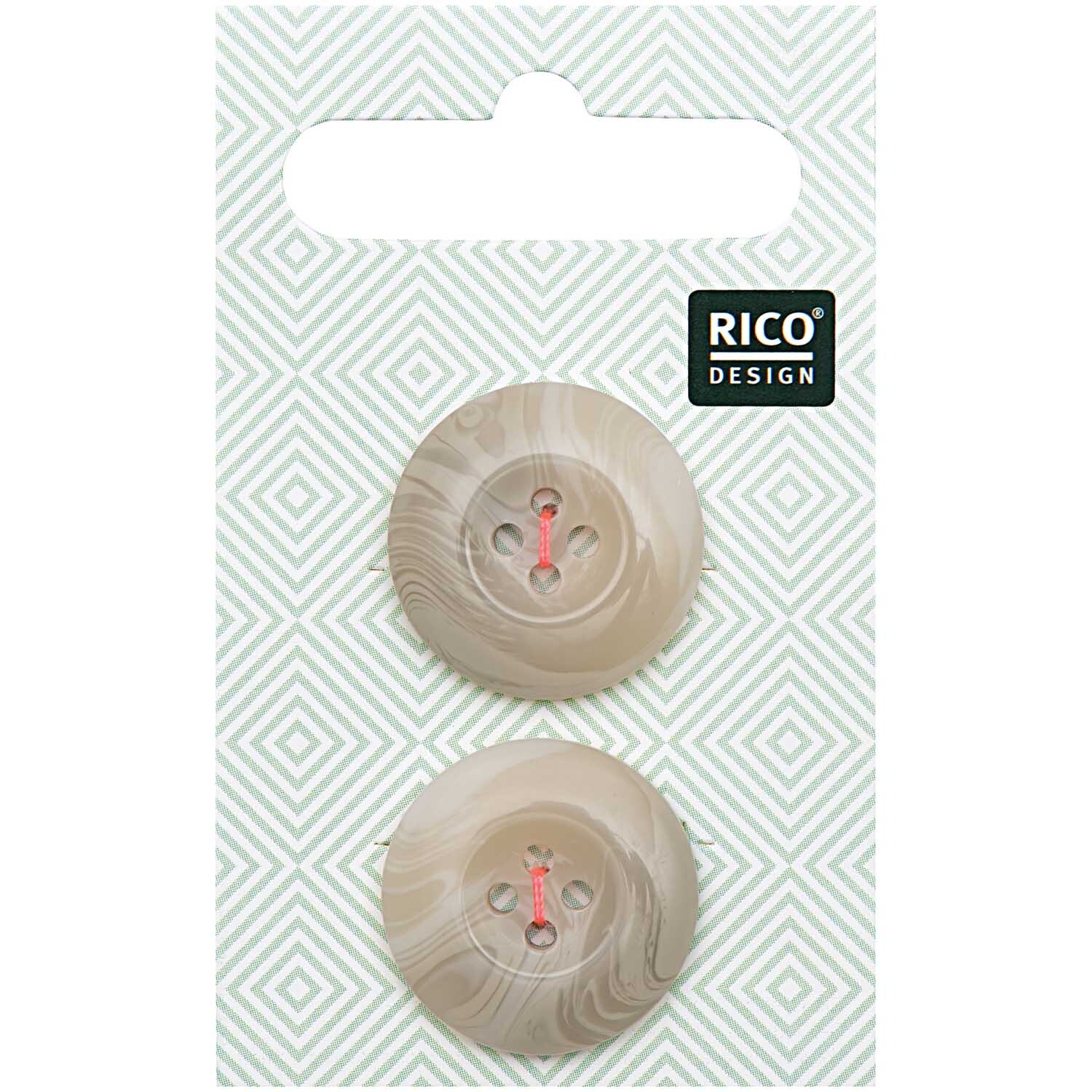 Button beige 2.2cm textured