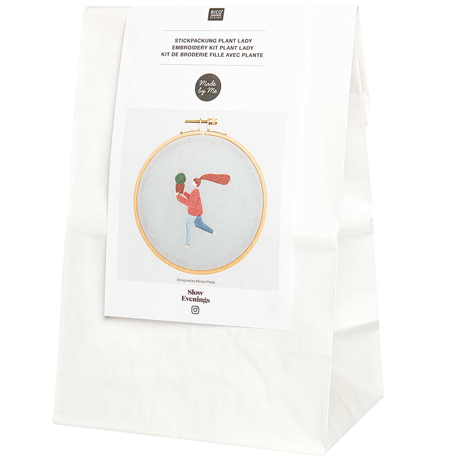 Paquet à broder Slow Evenings Plant Lady from Rico Design