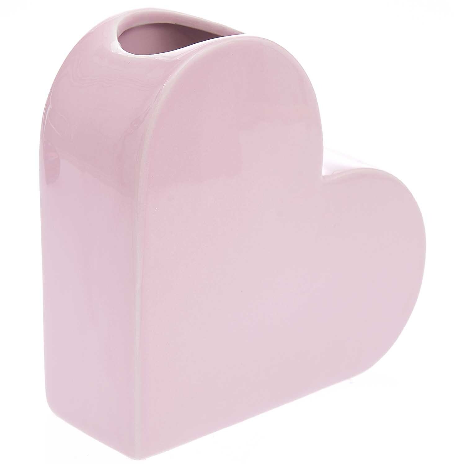 Keramik Vase Herz groß 16x6x16cm Farbe Rosa von Rico Design Keramik Vase Herz groß 16x6x16cm in Herzform, ideal für Blumenarrangements, von Rico Design.