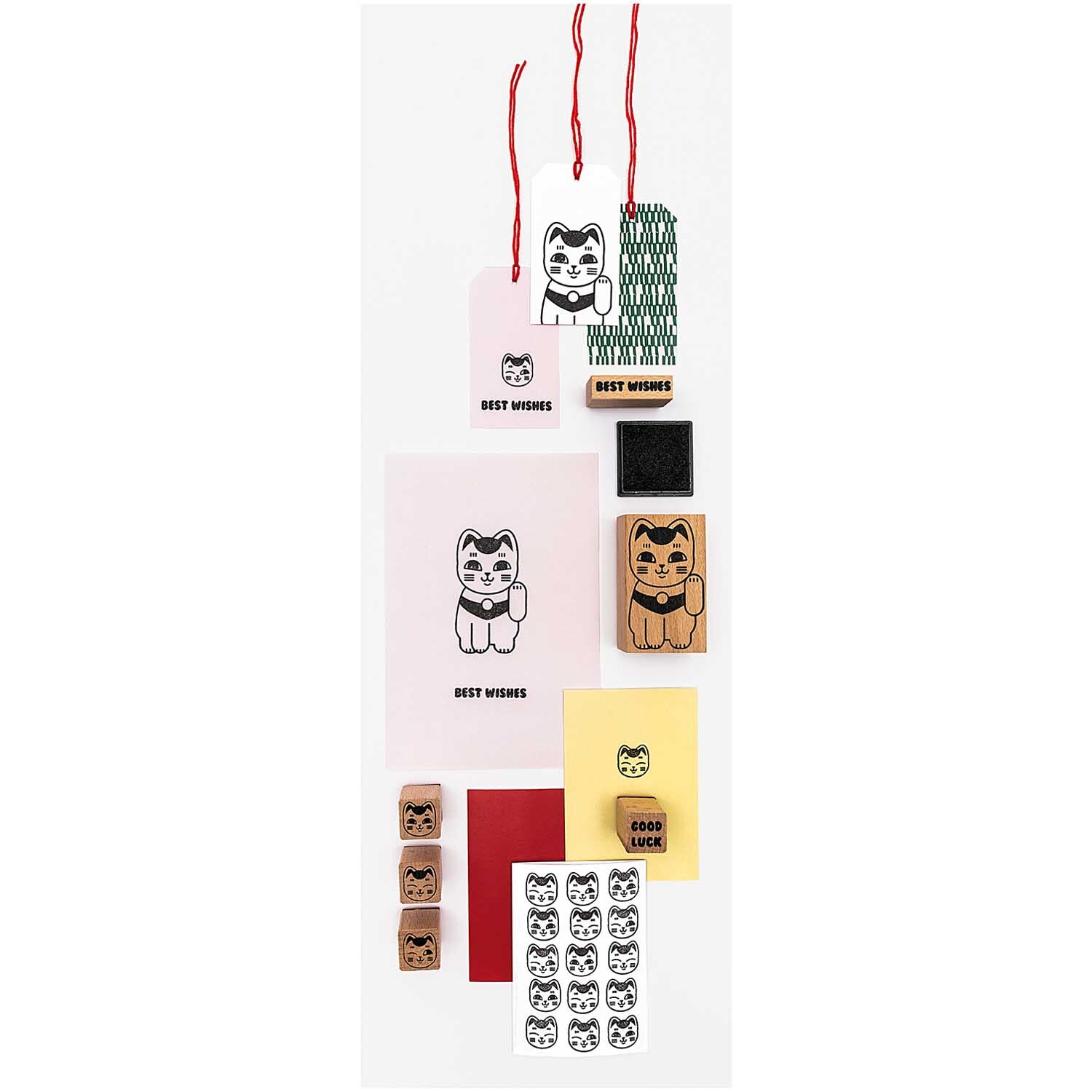 Paper Poetry Stempelset Jardin Japonais Winkekatze 7-teilig von Rico Design