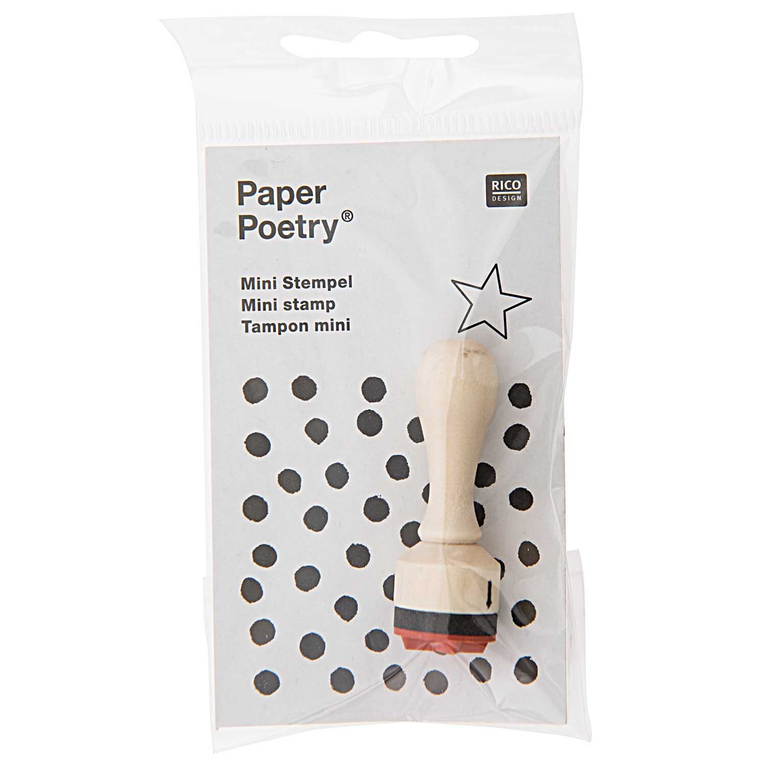 Paper Poetry Mini Stempel Stern Ø=1,5cm von Rico Design