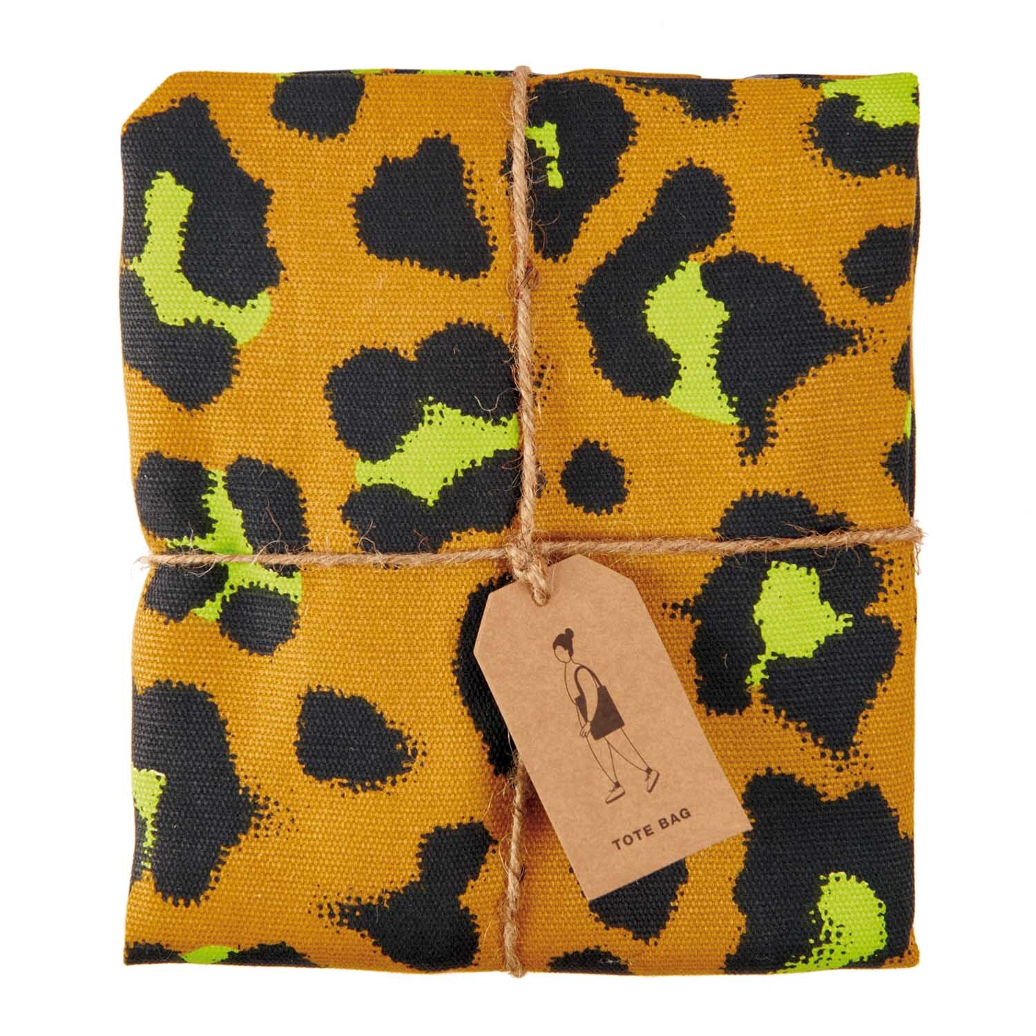 Canvas-Shopper Acid Leo karamell 38x40x13cm von Rico Design