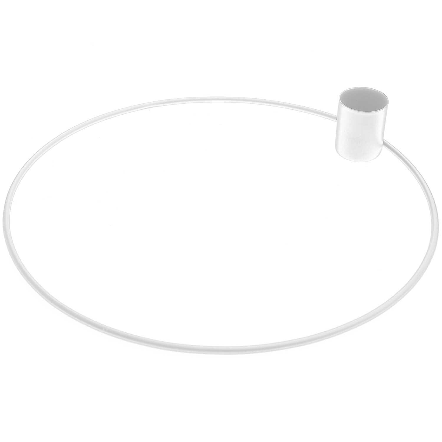 Metallring mit Kerzenhalter Ø 20cm in Off White Matt von Rico Design, ideal für stilvolle Dekorationen.
