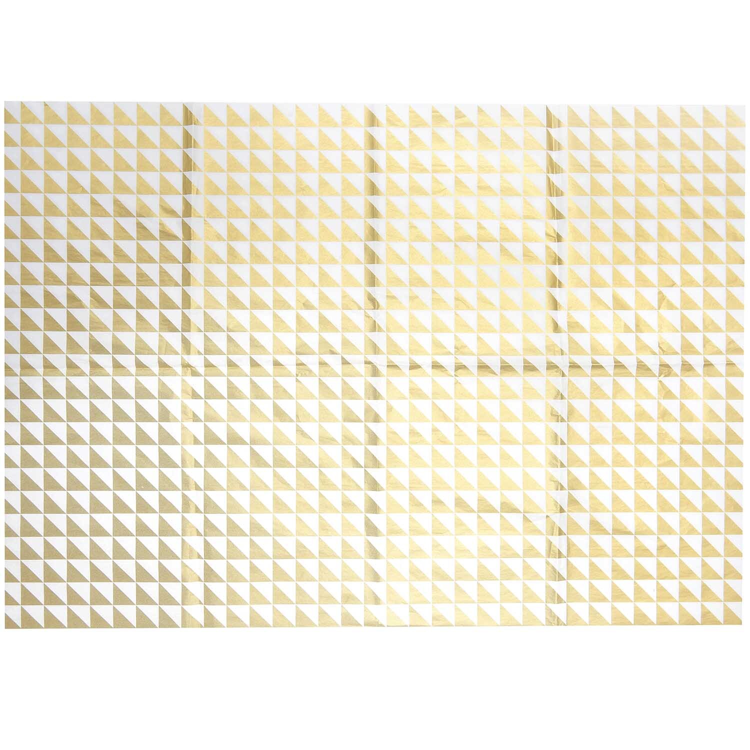 Paper Poetry Seidenpapier Dreiecke gold-weiß 50x70cm von Rico Design Paper Poetry Seidenpapier mit gold-weißen Dreiecken von Rico Design, ideal für kreative Projekte.