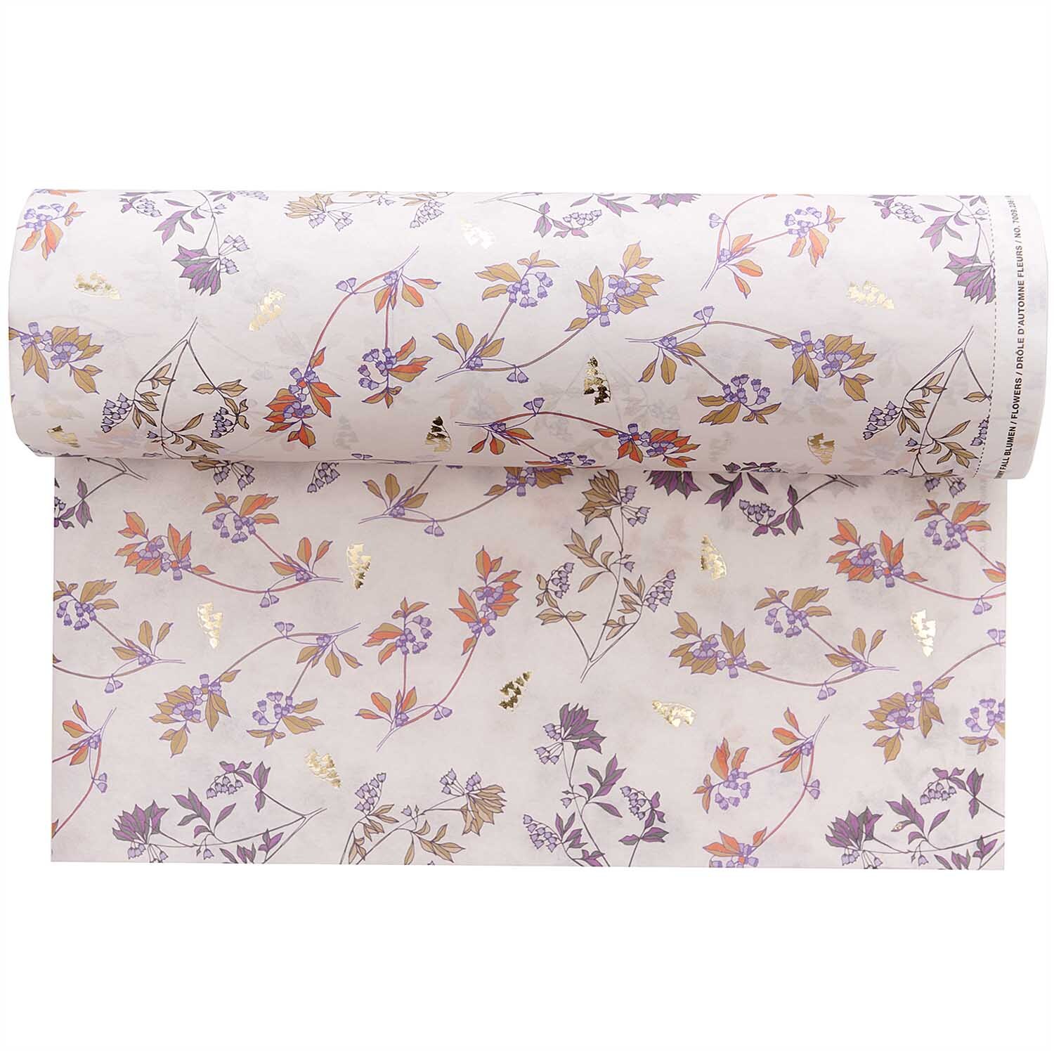 Paper Patch Papier Blumen lila-orange 30x42cm von Rico Design
