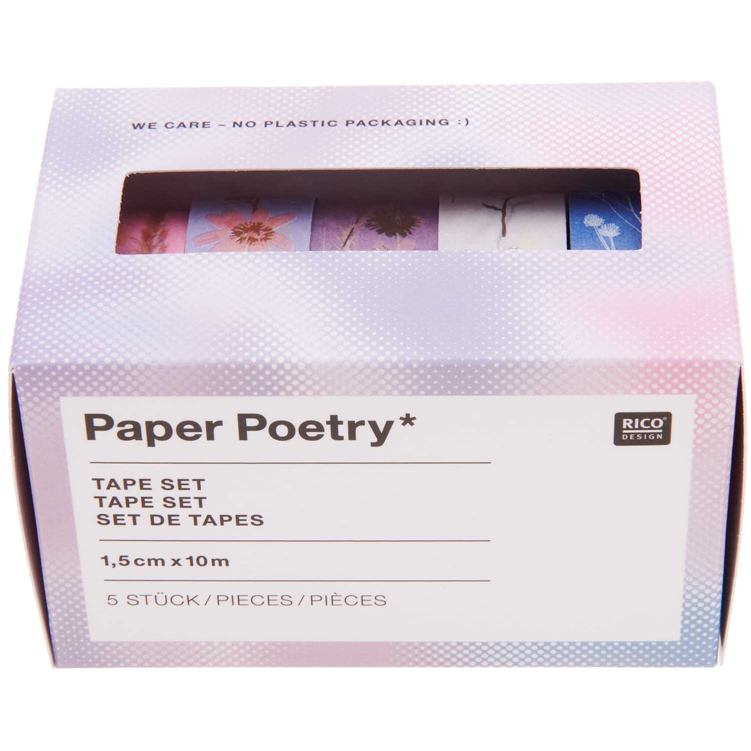 Paper Poetry Tape Set Trockenblumen 5-teilig von Rico Design