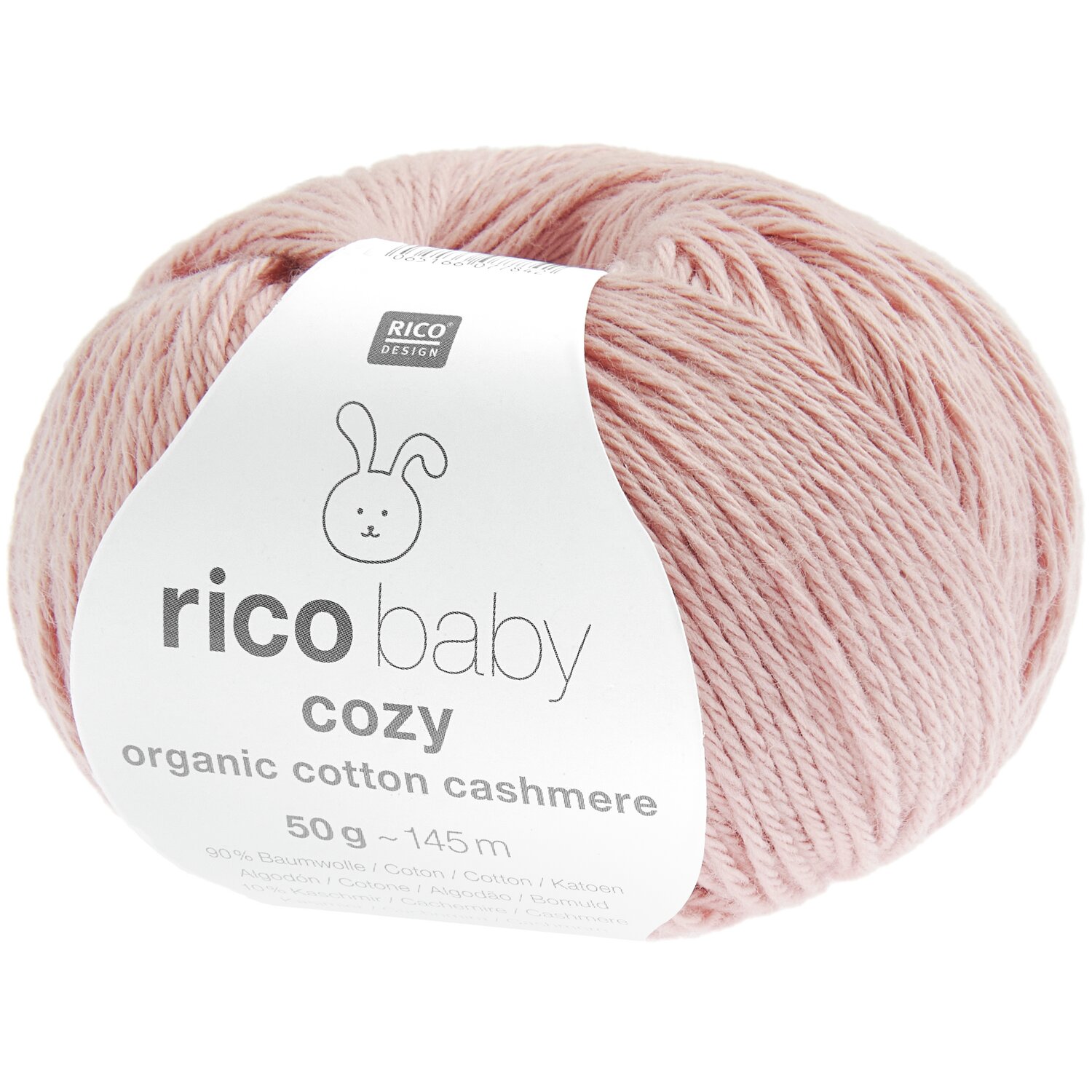 Baby Cozy Cotton Cachemire 50g 145m Couleur Blush from Rico Design Baby Cozy Organic Cotton Cashmere, rosa Garn von Rico Design, 50g 145m, ideal für weiche Strickprojekte.