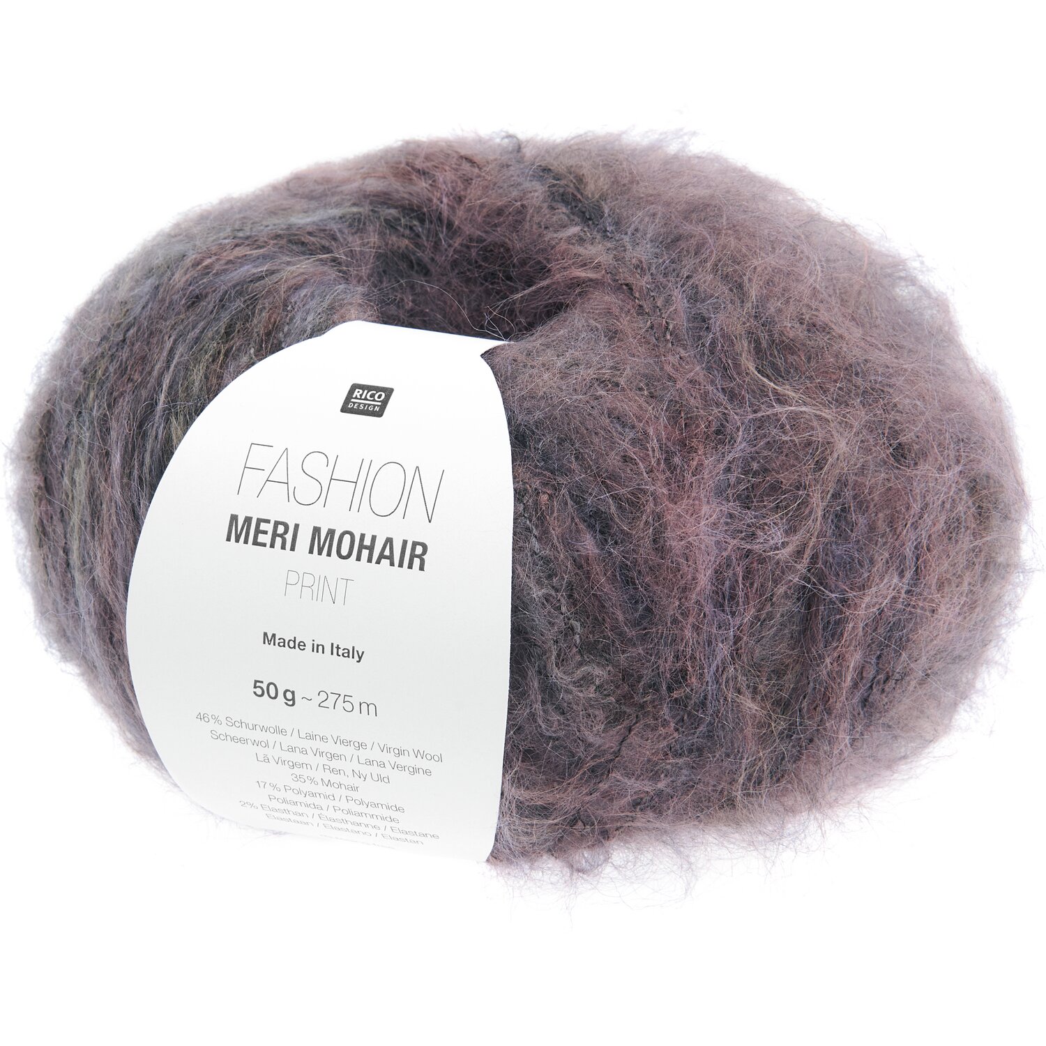 Fashion Meri Mohair Print 50g 275m Couleur Smokey Purple from Rico Design Fashion Meri Mohair Print 50g 275m Couleur Smokey Purple from Rico Design