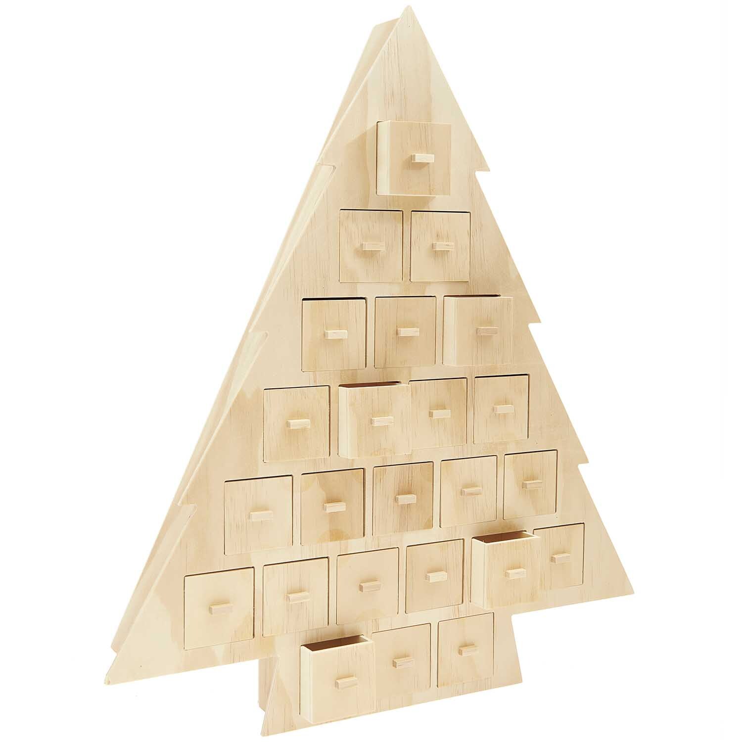 Adventskalender Tanne aus Holz 45x51x5cm von Rico Design