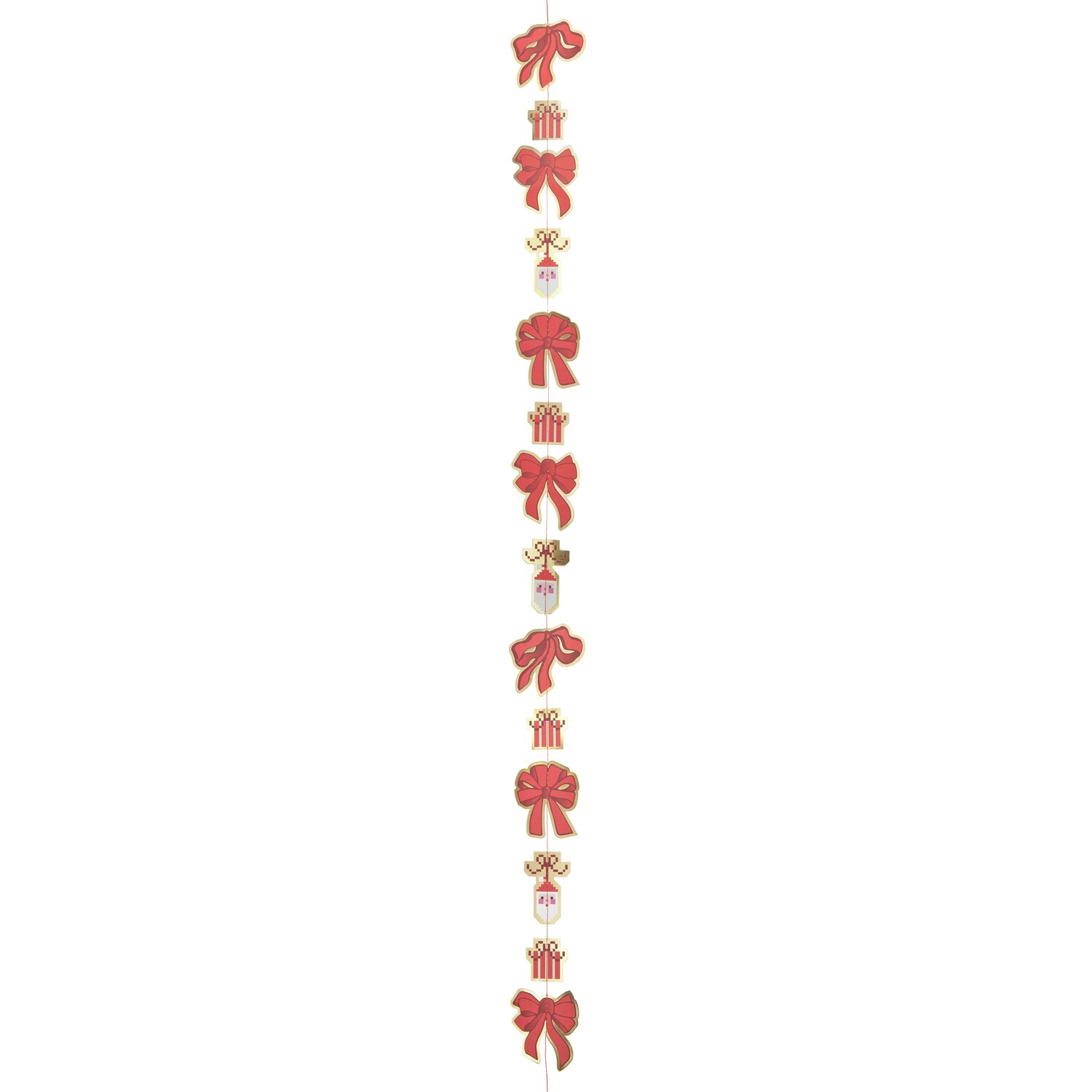 Paper Poetry Genähte Girlande Schleifen Classic 2,3m von Rico Design Paper Poetry Genähte Girlande Schleifen Classic: Rote Schleifen und Geschenke auf 2,3m Länge, ideal für festliche Dekorationen.