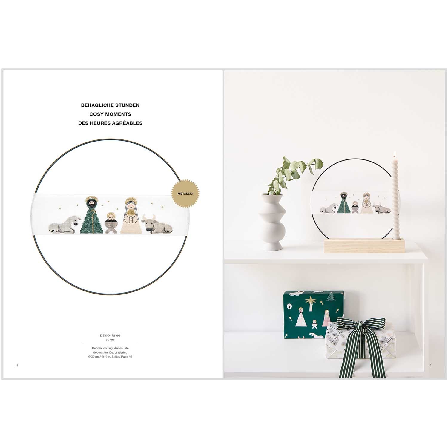 Livret de broderie Christmas Joy No. 182 from Rico Design Stickbuch Christmas Joy Nr. 182 zeigt ein stilvolles Weihnachtsdesign von Rico Design mit festlichen Motiven.