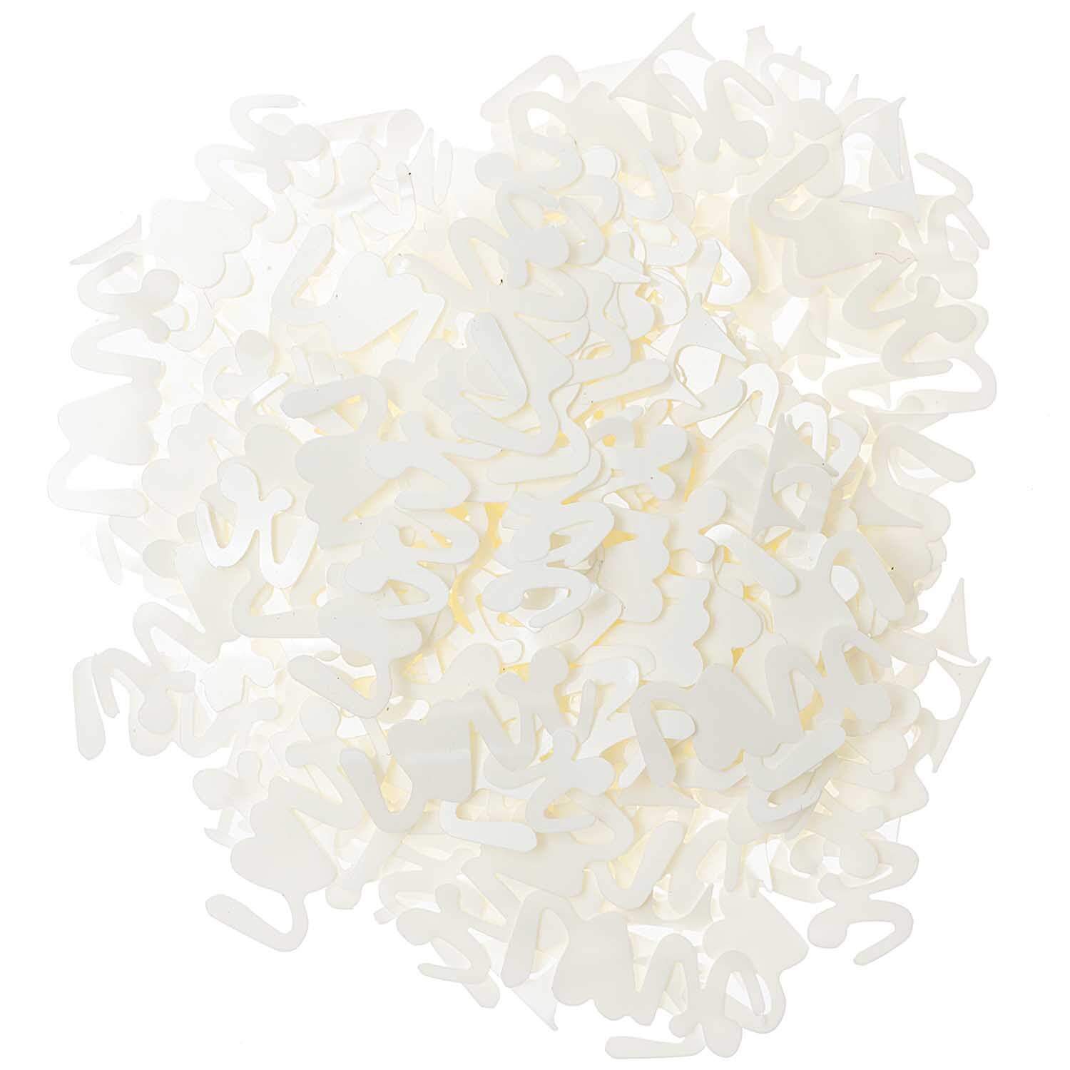 Flitter Love Creme: Weiße, herzförmige Streudeko von Rico Design, ideal für kreative Bastelprojekte.