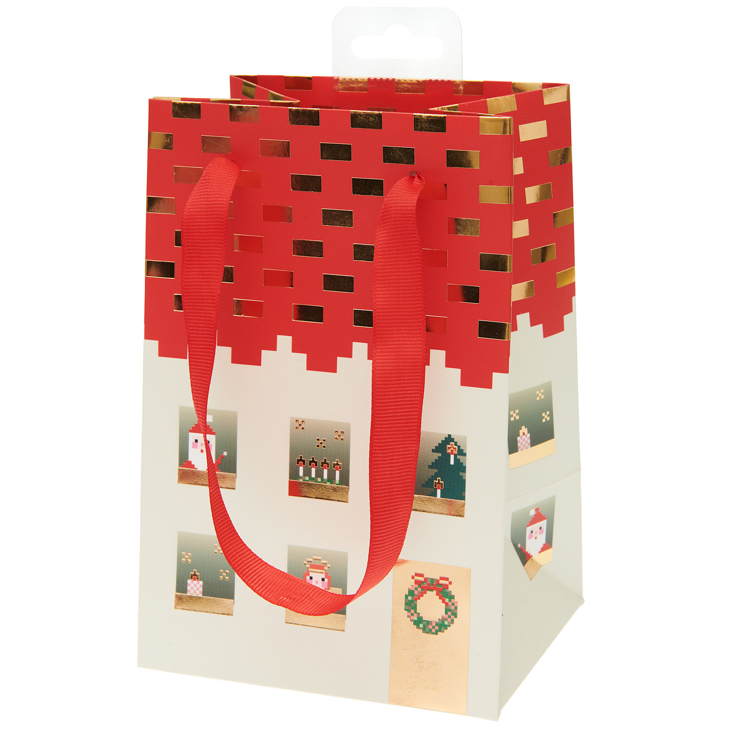 Geschenktüte Weihnachtshaus XS 12x18x10cm von Rico Design