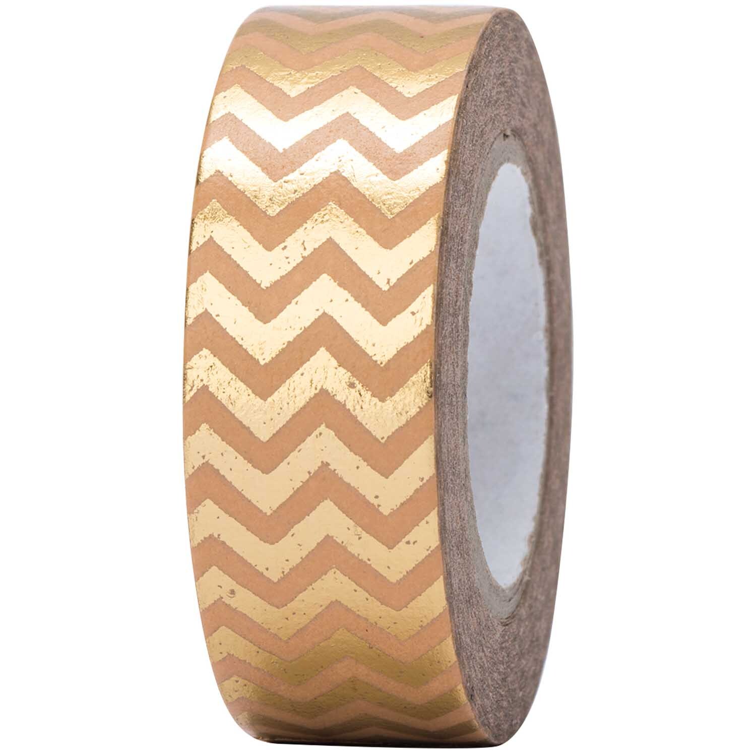 Paper Poetry Tape mit Zickzackmuster in Gold, 15mm breit und 10m lang, von Rico Design.