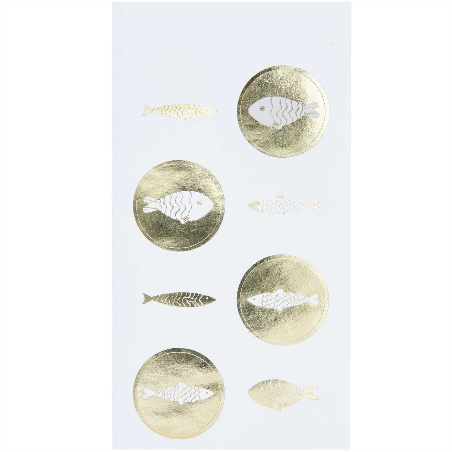 Paper Poetry Sticker Fische weiß-gold 4 Blatt von Rico Design Paper Poetry Sticker Fische weiß-gold 4 Blatt von Rico Design. Elegante Fischmotive in Gold auf weißem Hintergrund. Ideal für kreative Projekte.
