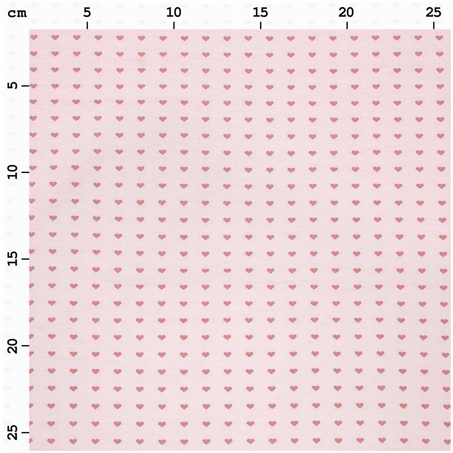 Jerseystoff Happy Baby Herzchen rosa 72x100cm von Rico Design