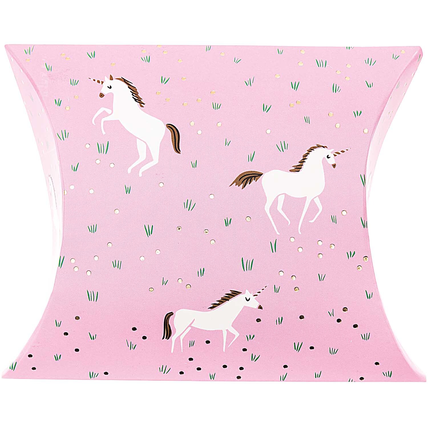 Paper Poetry gift boxes unicorns 6 pieces from Rico Design Paper Poetry Geschenkschachteln mit Einhörnern auf rosa Hintergrund, ideal für Geschenke.
