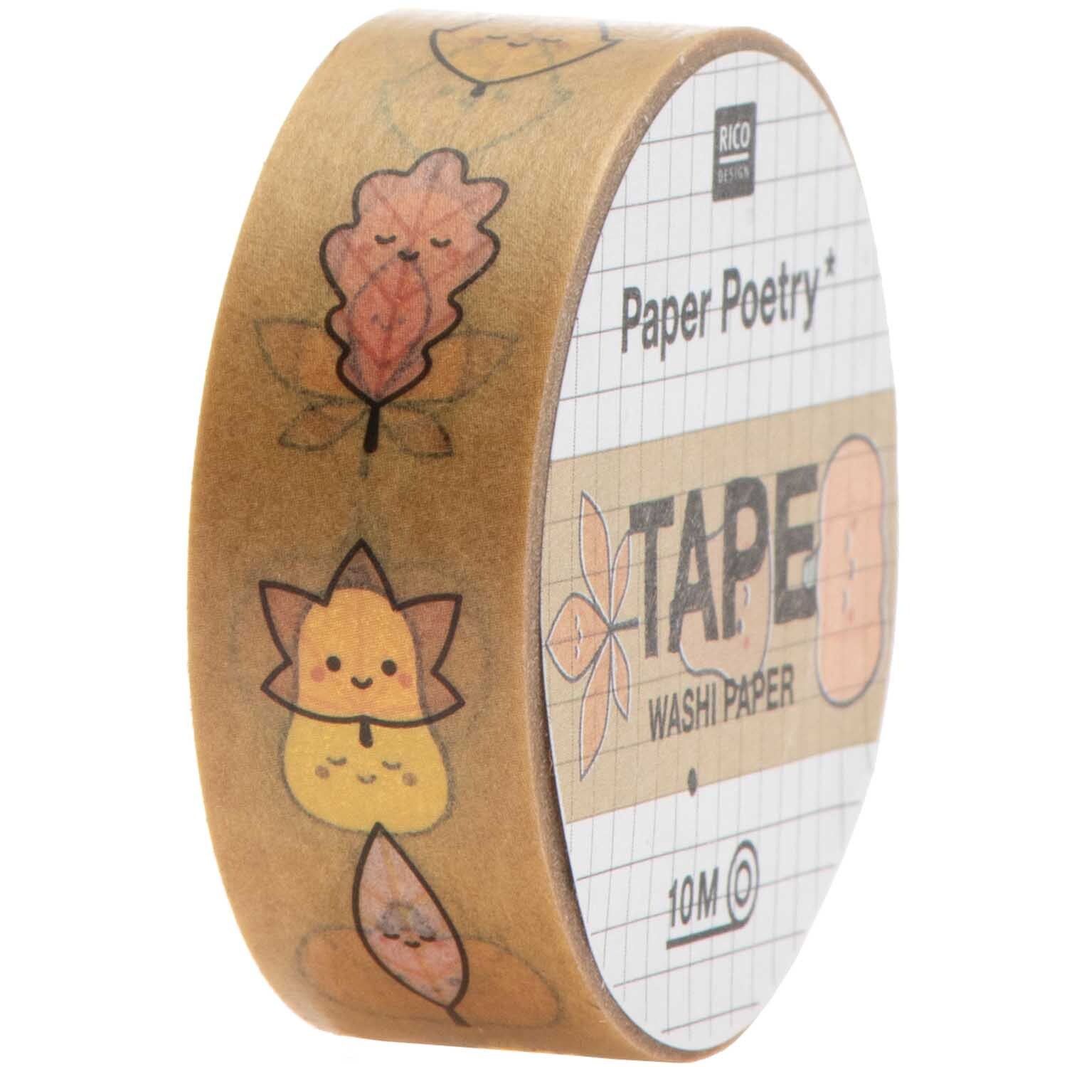 Paper Poetry Tape Blätter 1,5cm 10m von Rico Design