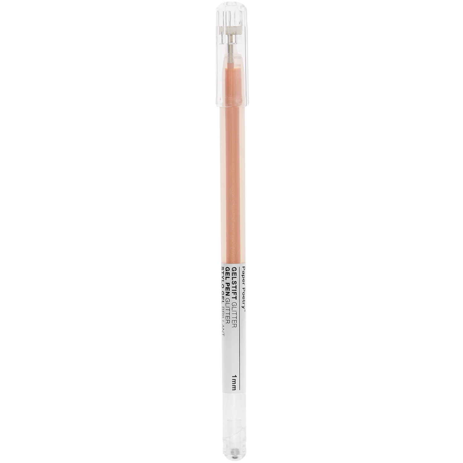 Gel pen Glitter 1mm colour Orange from Rico Design Gelstift Glitter 1mm, orange, von Rico Design. Der Stift hat eine transparente Kappe und eignet sich ideal für kreative Projekte.
