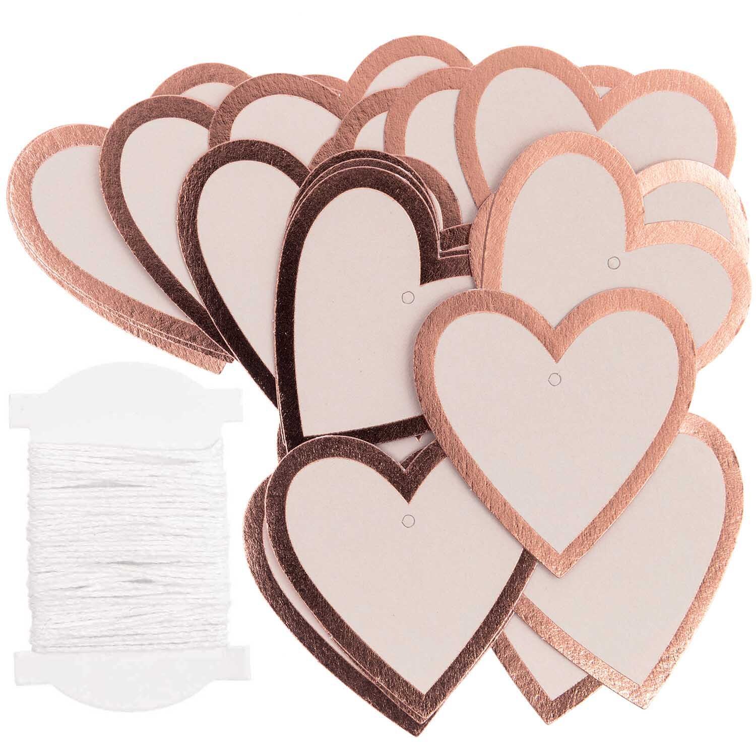 Paper Poetry Papieranhänger Herzen M 24 Stück Farbe Puder-Roségold von Rico Design Paper Poetry Papieranhänger in Herzform, 24 Stück, in Puder-Roségold von Rico Design, mit weißem Faden.