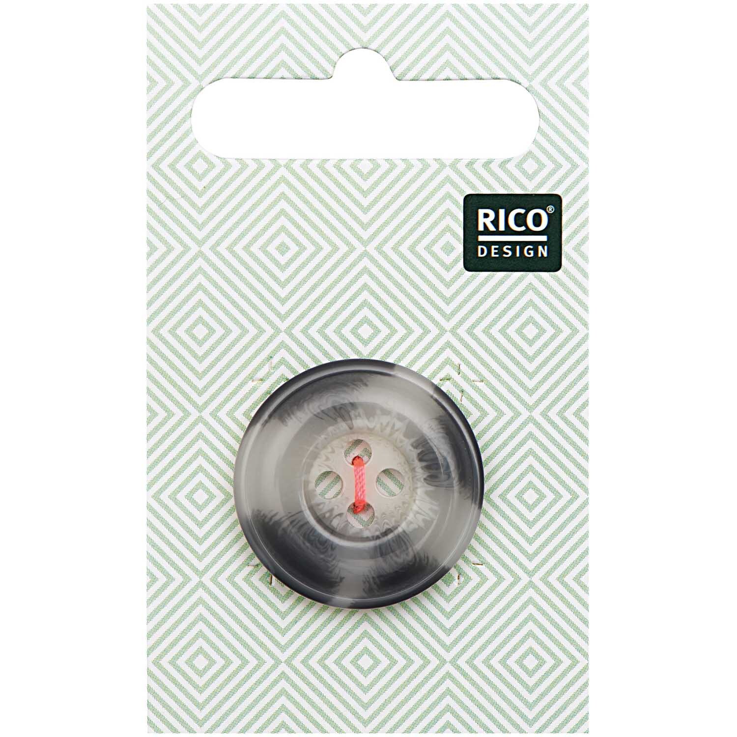 Button beige-grey 2.5cm textured