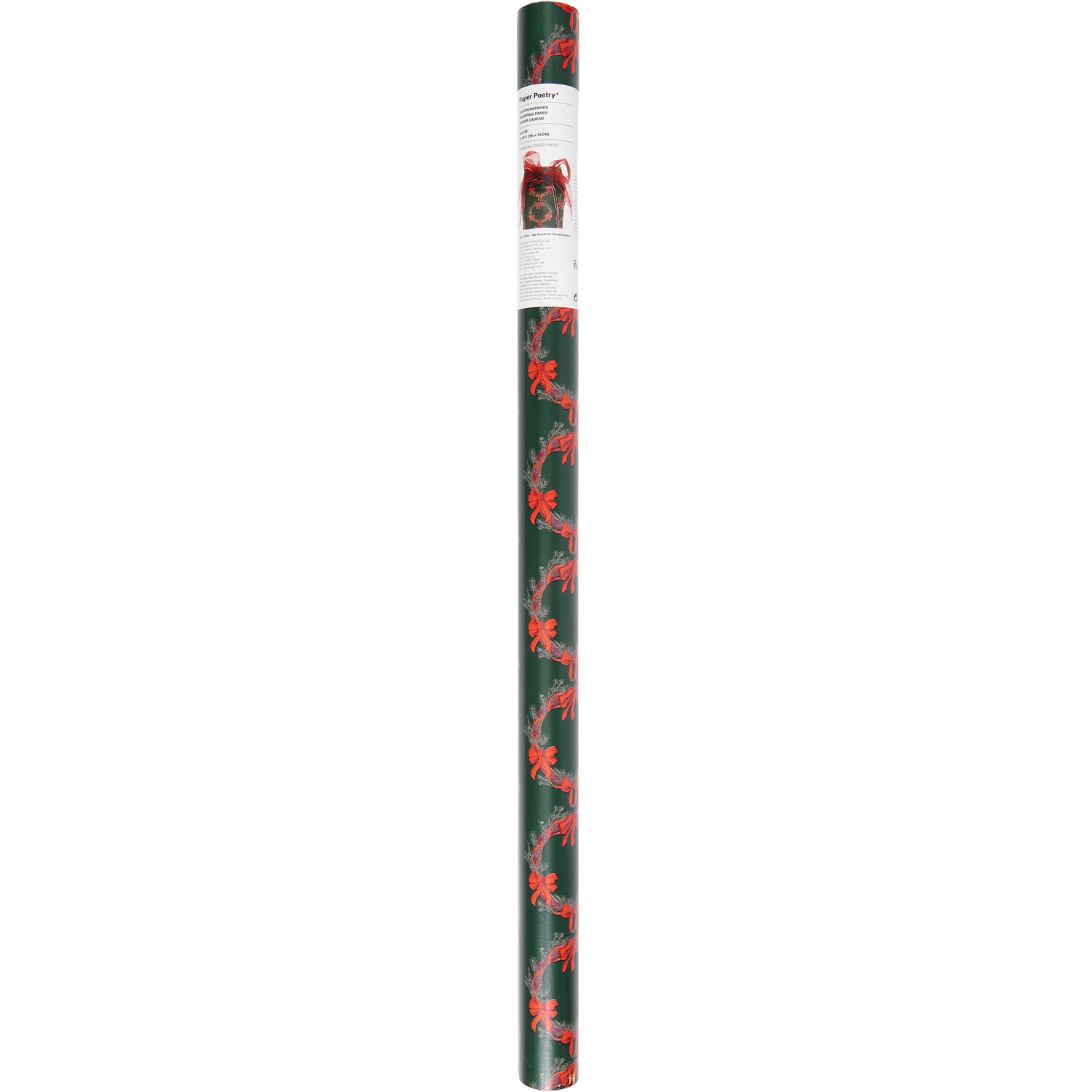 Geschenkpapier mit Schleifen/Kränzen 70cm 2m 80g/m²  von Rico Design