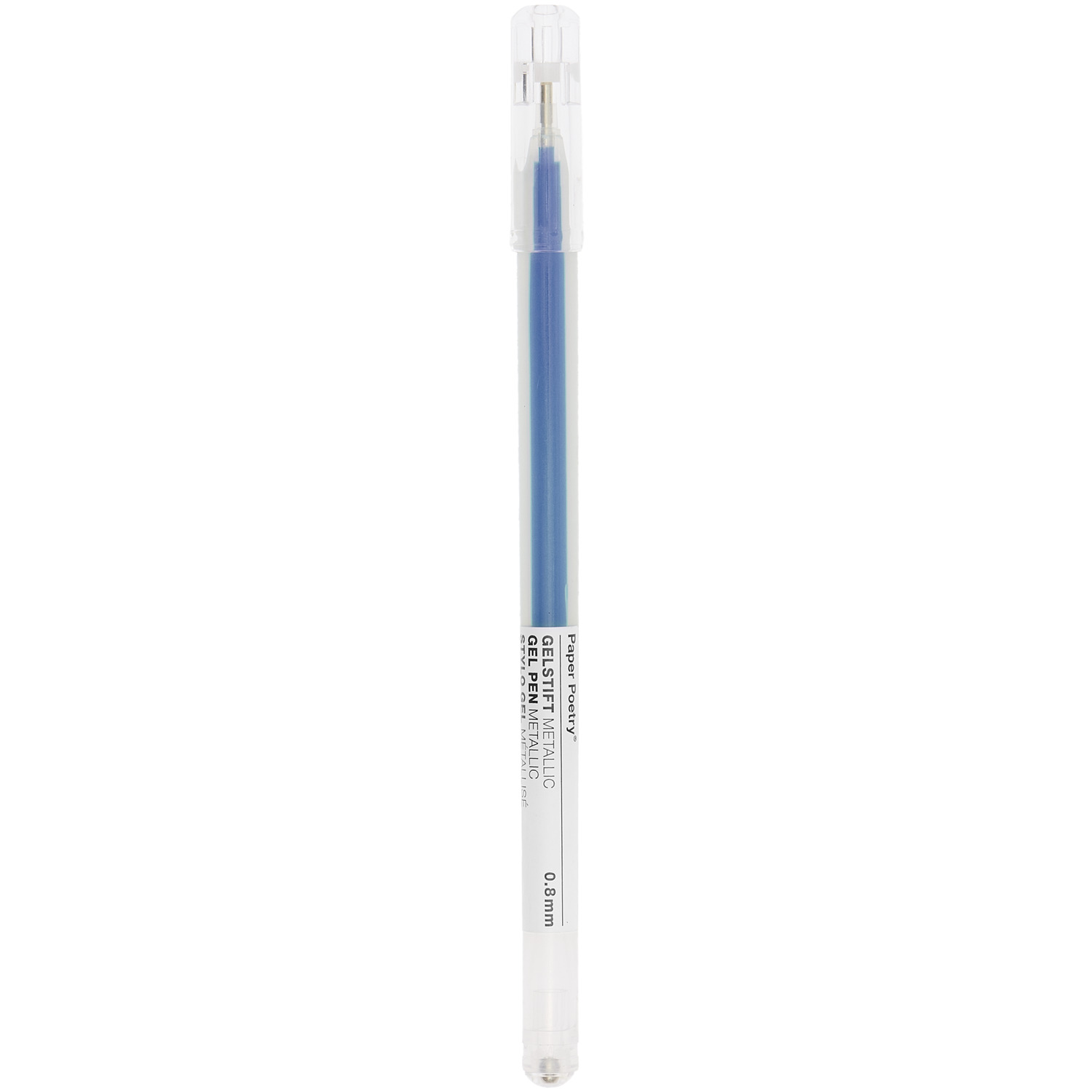 Metallic gel pen 0.8mm colour Blue from Rico Design Gelstift Metallic 0,8mm von Rico Design in Blau, ideal für kreative Projekte und Dekorationen.