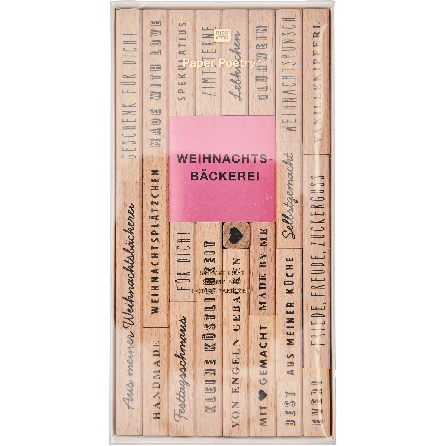 Paper Poetry Stempelset Weihnachtsbäckerei 24-teilig von Rico Design