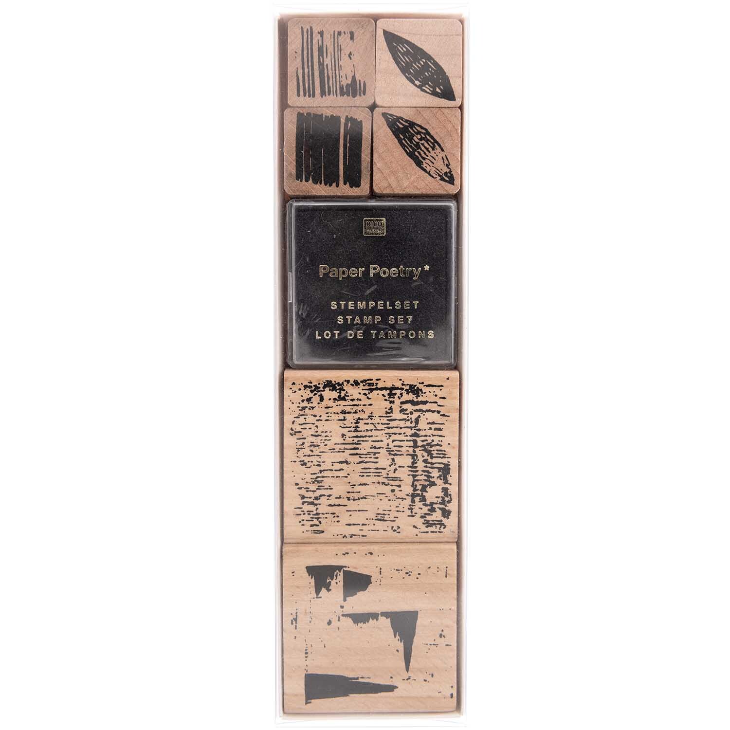 Paper Poetry Stempelset Struktur 7-teilig von Rico Design