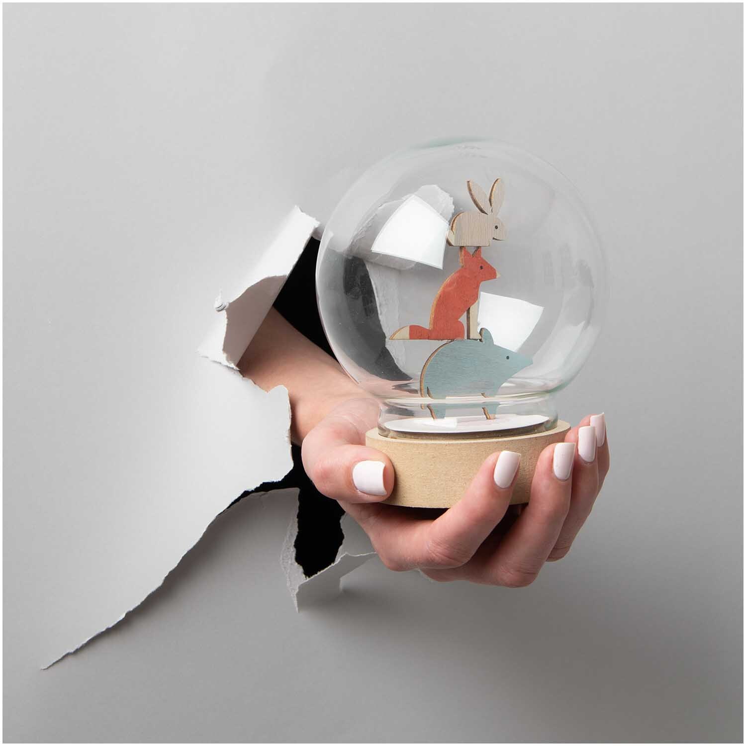 Glasdekohaube mit Sockel 8x11cm von Rico Design