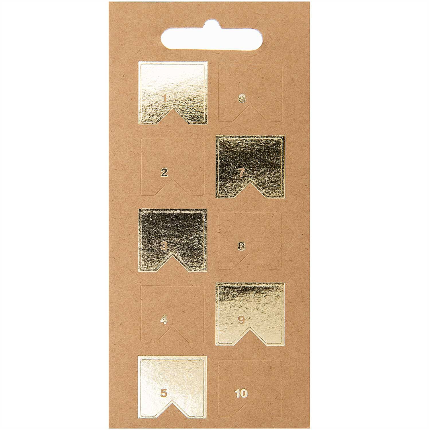 Paper Poetry Stickerbuch mit goldenen Registerstickern auf Kraftpapier, 10 Blatt von Rico Design.