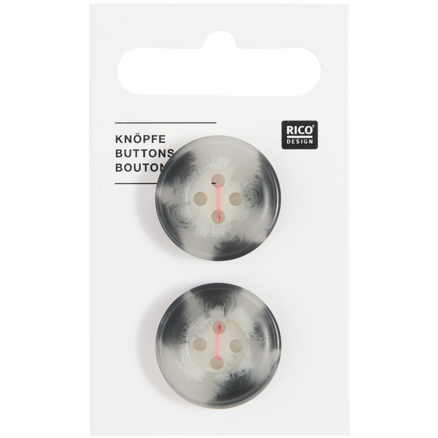 Bouton beige-gris 2,2cm structuré from Rico Design