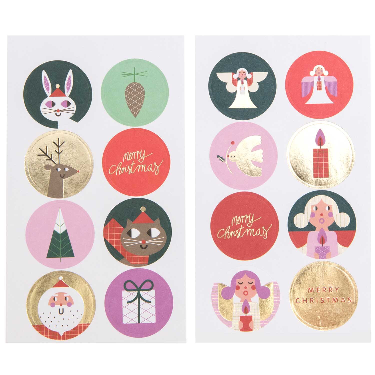 Paper Poetry Sticker Weihnachten Kreise 4 Blatt von Rico Design