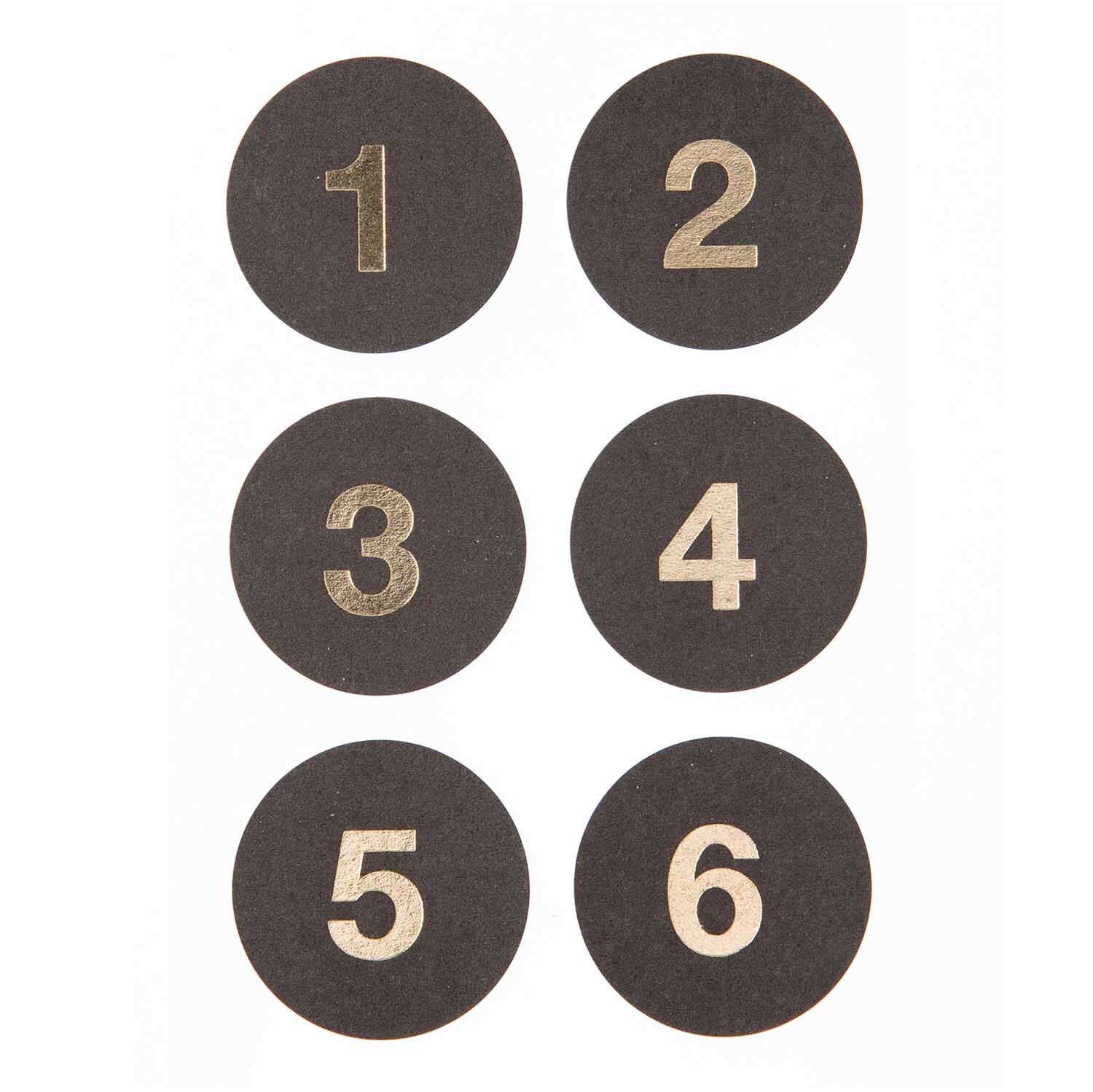Paper Poetry Adventskalender Sticker Zahlen 1-24 Farbe Schwarz von Rico Design